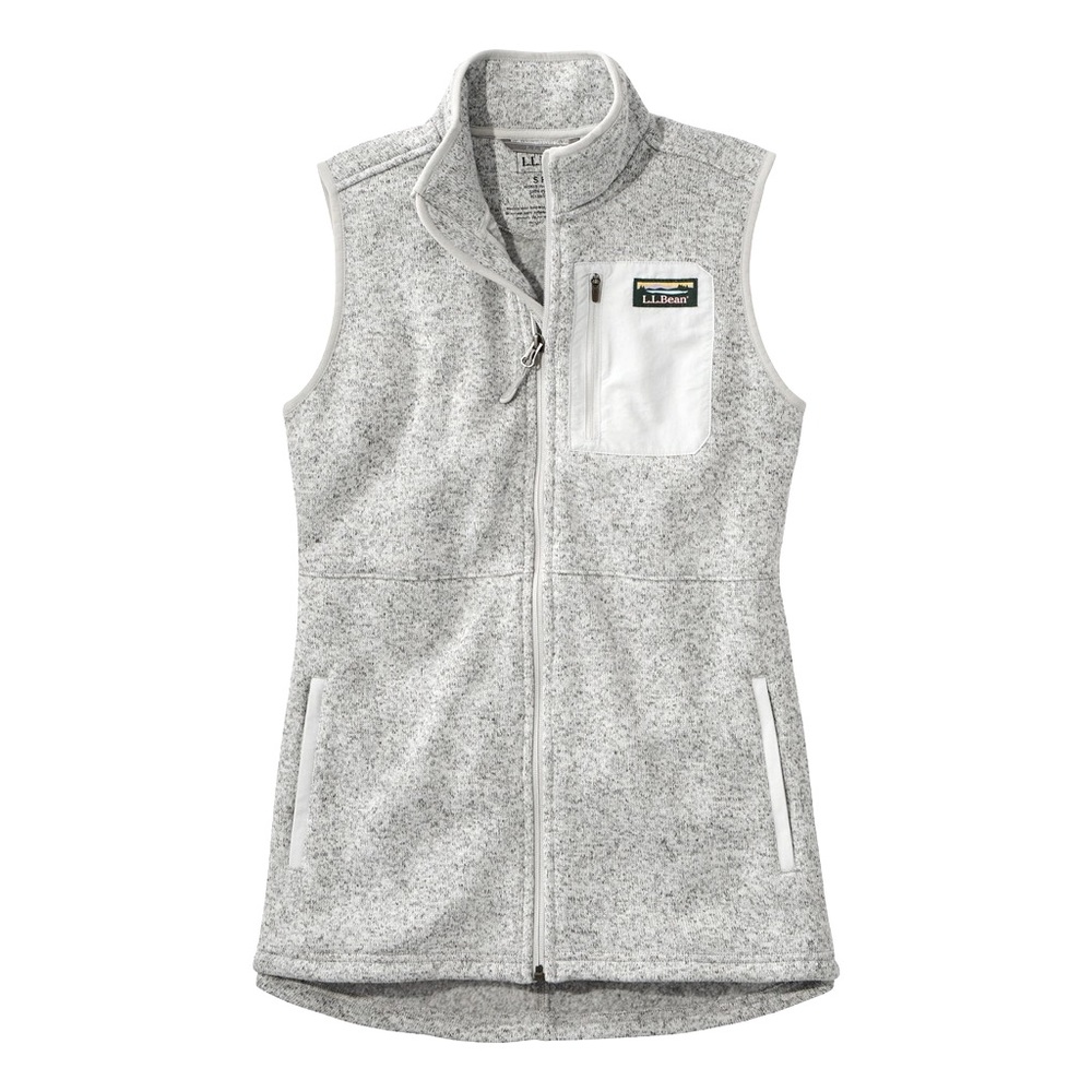 Women's L.L.Bean Sweater Fleece Long Vest Size Medium